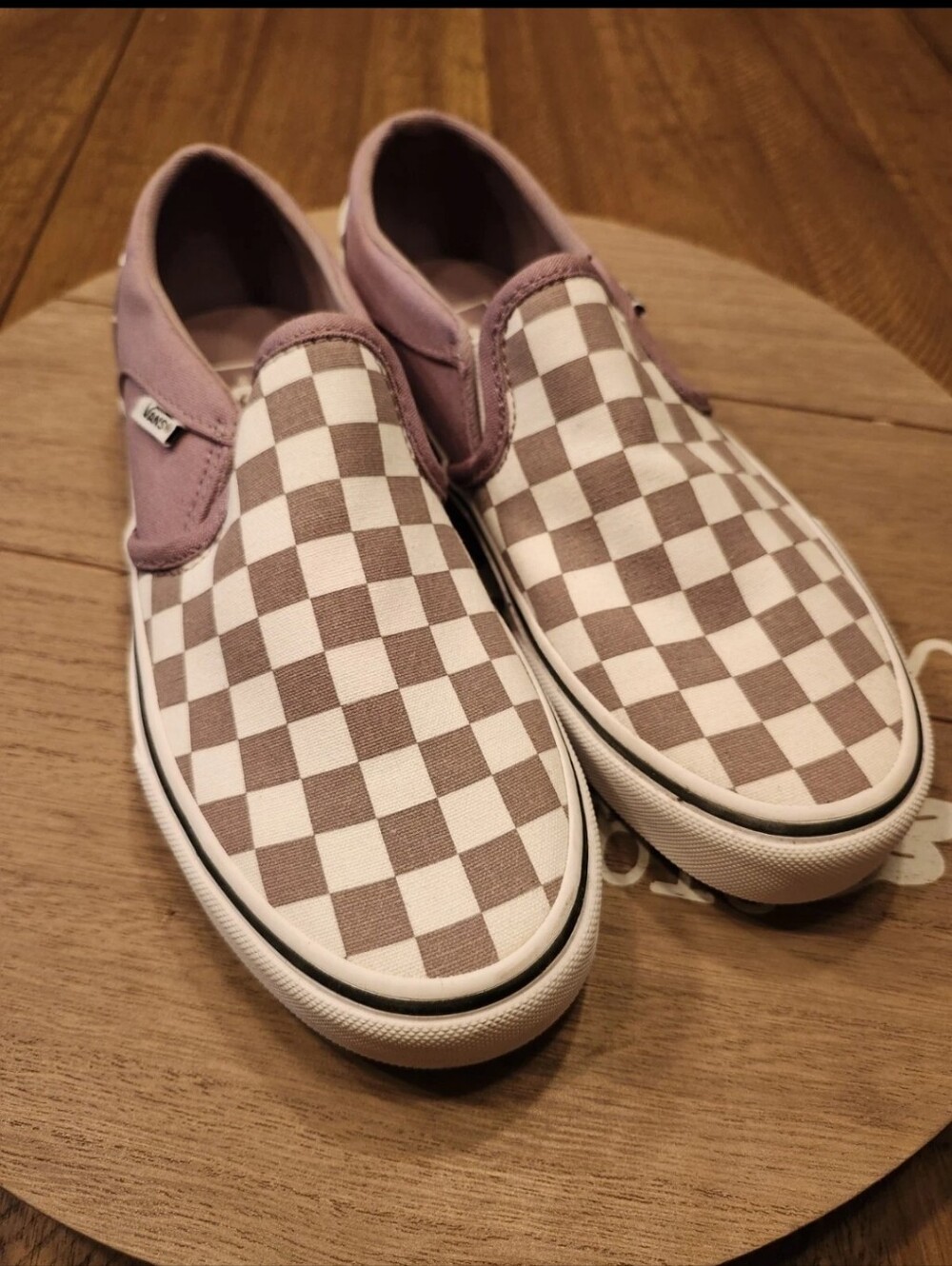 Vans Off The Wall Lilac Checkered ~ Women's Size 6.5, New Without Tag/Box